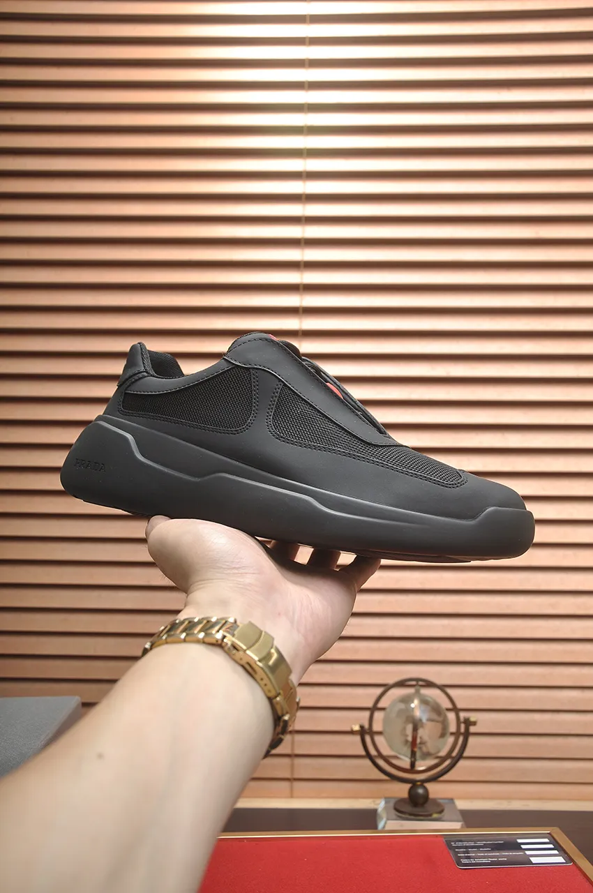 Men's shoes 💰620💶 [PRADA] Top original, new season, high quality original goods, top high mercerized cowhide combined with original breathable fabric + imported glue, imported stretch fabric inside with original cowhide feet, original thick outsole! Quality guaranteed! Code 38-45 (45 customized)